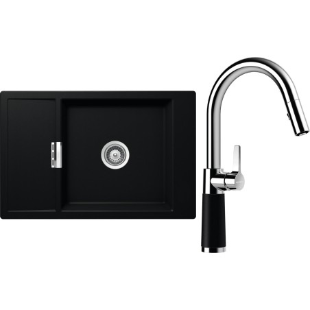 Set Schock S4-7 (dřez Mono D-100XS Puro + baterie SC-520.120 Puro)