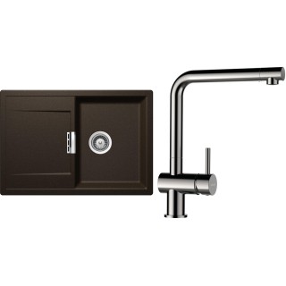 Set Schock S5-3 (dřez Mono D-100S Bronze + baterie Epos Nerezový vzhled)