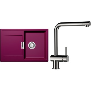 Set Schock S5-3 (dřez Mono D-100S Berry + baterie Epos Nerezový vzhled)