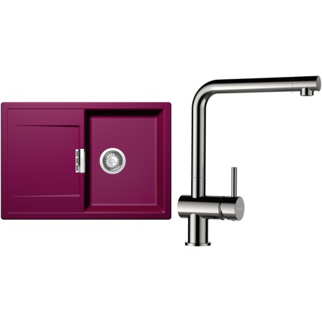 Set Schock S5-3 (dřez Mono D-100S Berry + baterie Epos Nerezový vzhled)