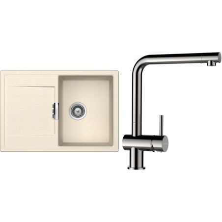 Set Schock S5-3 (dřez Mono D-100S Magnolia + baterie Epos Nerezový vzhled)