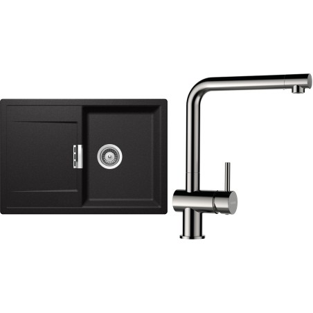 Set Schock S5-3 (dřez Mono D-100S Stone + baterie Epos Nerezový vzhled)