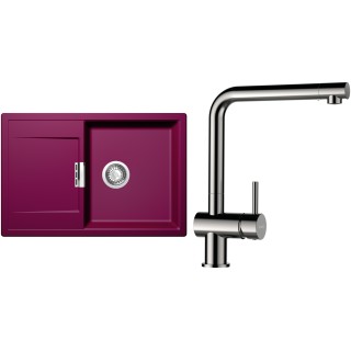 Set Schock S6-3 (dřez Mono D-100 Berry + baterie Epos Nerezový vzhled)