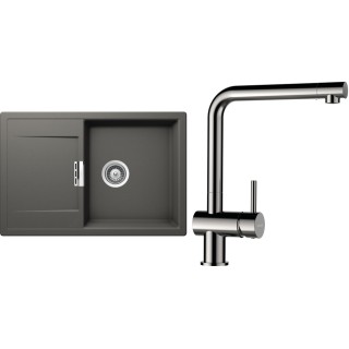 Set Schock S6-3 (dřez Mono D-100 Silverstone + baterie Epos Nerezový vzhled)