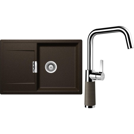 Set Schock S6-8 (dřez Mono D-100 Bronze + baterie SC-530 Bronze)