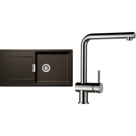 Set Schock S8-3 (dřez Mono D-100L Bronze + baterie Epos Nerezový vzhled)