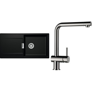 Set Schock S8-3 (dřez Mono D-100L Magma + baterie Epos Nerezový vzhled)