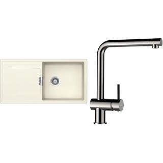 Set Schock S8-3 (dřez Mono D-100L Magnolia + baterie Epos Nerezový vzhled)