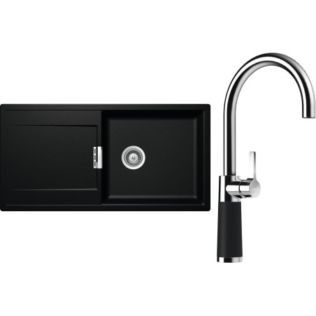 Set Schock S8-6 (dřez Mono D-100L Magma + baterie SC-520 Magma)