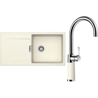 Set Schock S8-6 (dřez Mono D-100L Magnolia + baterie SC-520 Magnolia)