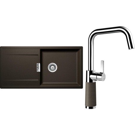 Set Schock S8-8 (dřez Mono D-100L Bronze + baterie SC-530 Bronze)