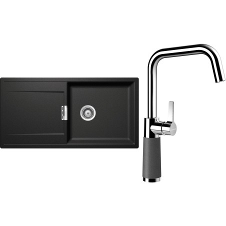 Set Schock S8-8 (dřez Mono D-100L Stone + baterie SC-530 Stone)