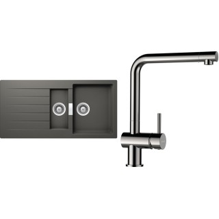 Set Schock S3-3 (dřez Signus D-150 Silverstone + baterie Epos Nerezový vzhled)