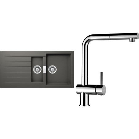 Set Schock S3-13 (dřez Signus D-150 Silverstone + baterie Epos.120 Chrom)