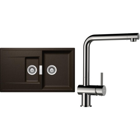 Set Schock S7-3 (dřez Mono D-150 Bronze + baterie Epos Nerezový vzhled)