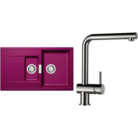 Set Schock S7-3 (dřez Mono D-150 Berry + baterie Epos Nerezový vzhled)