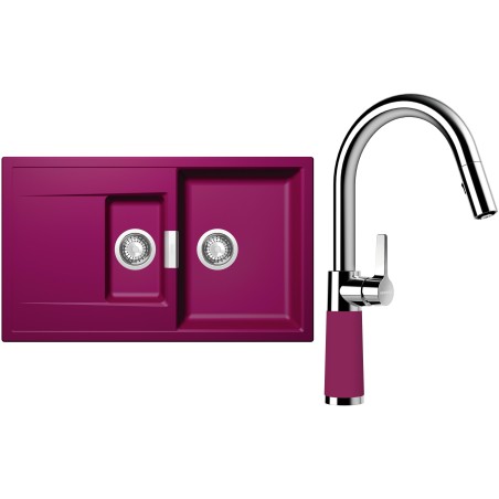 Set Schock S7-7 (dřez Mono D-150 Berry + baterie SC-520.120 Berry)