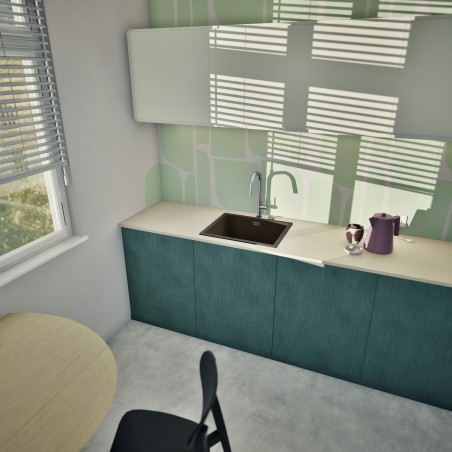 Kuchyňský dřez Schock Kaia N-100L Bronze, montáž do roviny