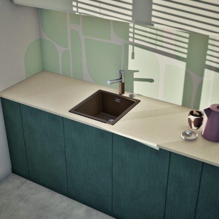 Kuchyňský dřez Schock Kaia N-100S Bronze, montáž do roviny