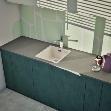 Kuchyňský dřez Schock Kaia N-100S Magnolia, montáž do roviny