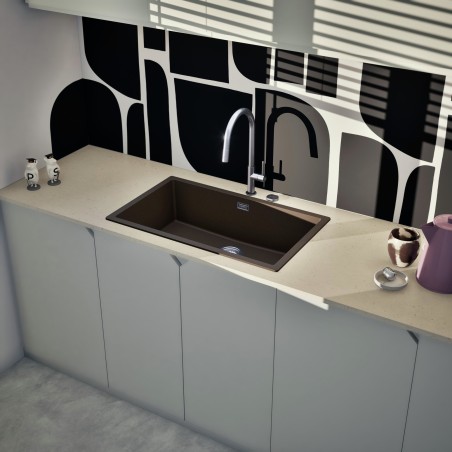 Kuchyňský dřez Schock Kaia N-100XL Bronze, spodní montáž