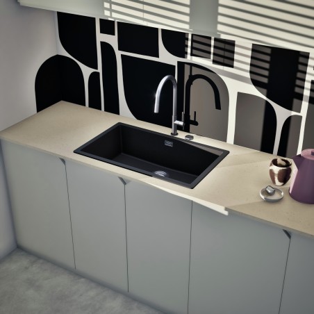 Kuchyňský dřez Schock Kaia N-100XL Magma, montáž do roviny