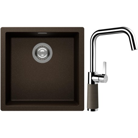 Set Schock S13-8 (dřez Kaia N-100 Bronze + baterie SC-530 Bronze)