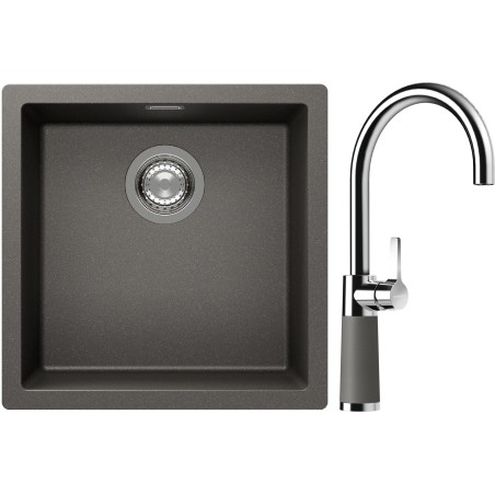 Set Schock S13-6 (dřez Kaia N-100 Silverstone + baterie SC-520 Silverstone)