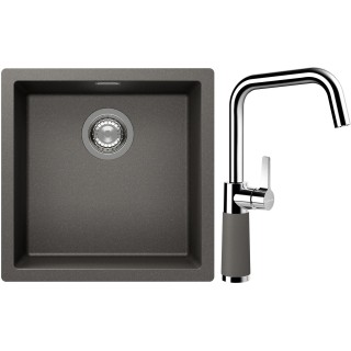 Set Schock S13-8 (dřez Kaia N-100 Silverstone + baterie SC-530 Silverstone)