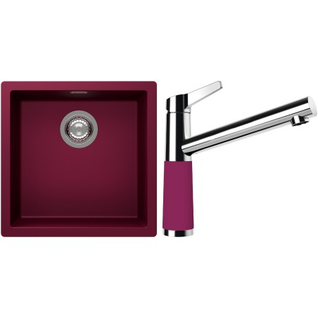 Set Schock S13-4 (dřez Kaia N-100 Berry + baterie SC-510 Berry)