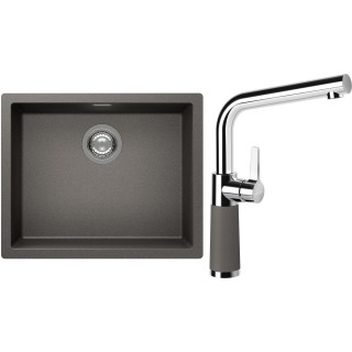 Set Schock S14-10 (dřez Kaia N-100L Silverstone + baterie SC-540 Silverstone)