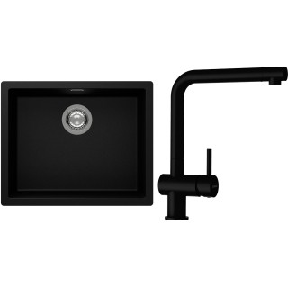 Set Schock S14-1 (dřez Kaia N-100L Puro + baterie Epos Puro)