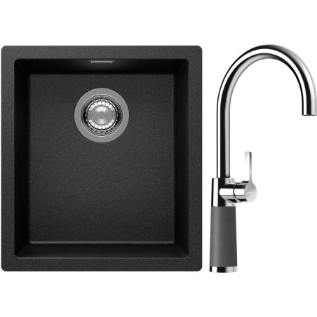 Set Schock S12-6 (dřez Kaia N-100S Stone + baterie SC-520 Stone)