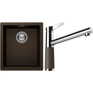 Set Schock S12-4 (dřez Kaia N-100S Bronze + baterie SC-510 Bronze)