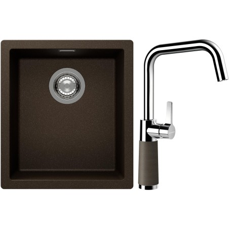 Set Schock S12-8 (dřez Kaia N-100S Bronze + baterie SC-530 Bronze)