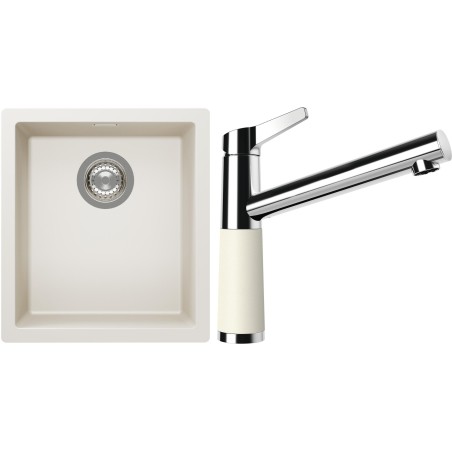 Set Schock S12-4 (dřez Kaia N-100S Magnolia + baterie SC-510 Magnolia)