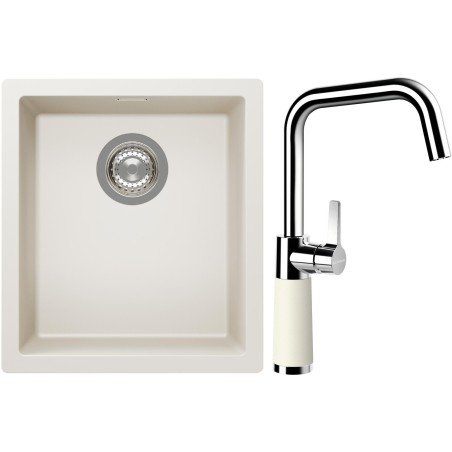 Set Schock S12-8 (dřez Kaia N-100S Magnolia + baterie SC-530 Magnolia)