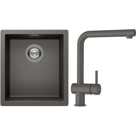 Set Schock S12-1 (dřez Kaia N-100S Silverstone + baterie Epos Silverstone)