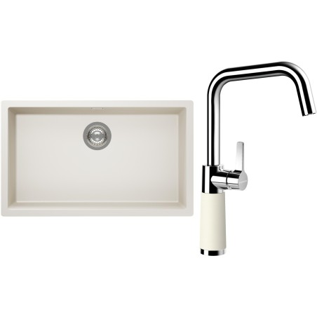 Set Schock S15-8 (dřez Kaia N-100XL Magnolia + baterie SC-530 Magnolia)