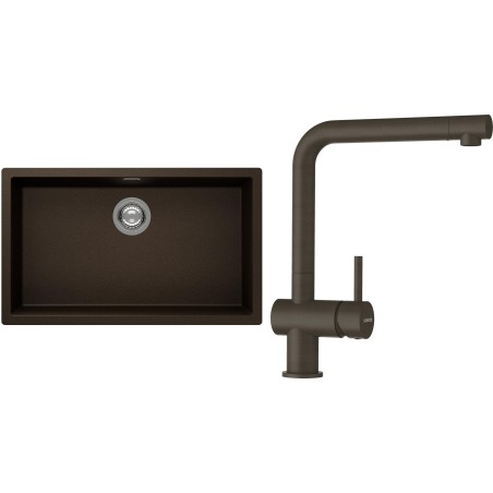 Set Schock S15-1 (dřez Kaia N-100XL Bronze + baterie Epos Bronze)