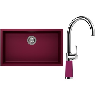 Set Schock S15-6 (dřez Kaia N-100XL Berry + baterie SC-520 Berry)