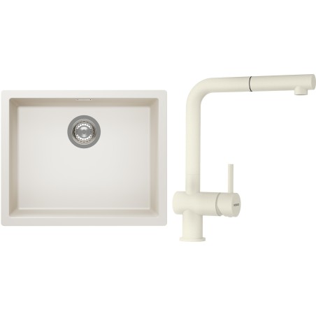 Set Schock S14-2 (dřez Kaia N-100L Magnolia + baterie Epos.120 Magnolia)