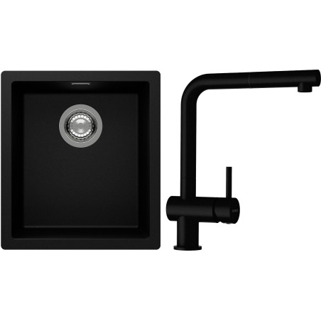 Set Schock S12-2 (dřez Kaia N-100S Puro + baterie Epos.120 Puro)