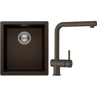 Set Schock S12-2 (dřez Kaia N-100S Bronze + baterie Epos.120 Bronze)