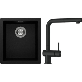 Set Schock S12-2 (dřez Kaia N-100S Magma + baterie Epos.120 Magma)