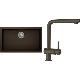 Set Schock S15-2 (dřez Kaia N-100XL Bronze + baterie Epos.120 Bronze)