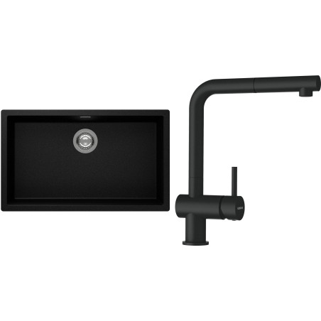 Set Schock S15-2 (dřez Kaia N-100XL Magma + baterie Epos.120 Magma)