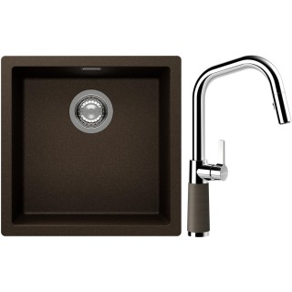 Set Schock S13-9 (dřez Kaia N-100 Bronze + baterie SC-530.120 Bronze)