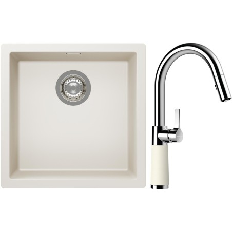 Set Schock S13-7 (dřez Kaia N-100 Magnolia + baterie SC-520.120 Magnolia)