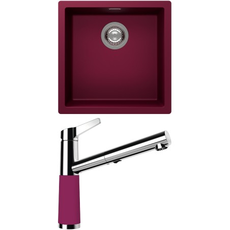 Set Schock S13-5 (dřez Kaia N-100 Berry + baterie SC-510.120 Berry)